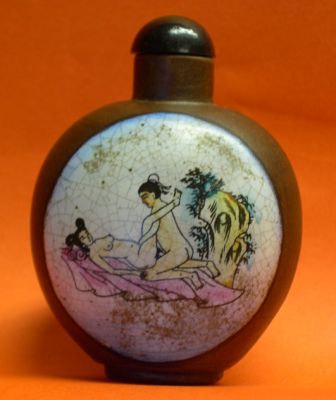 Tabati�re en terre de Boccaro, d�cor�e